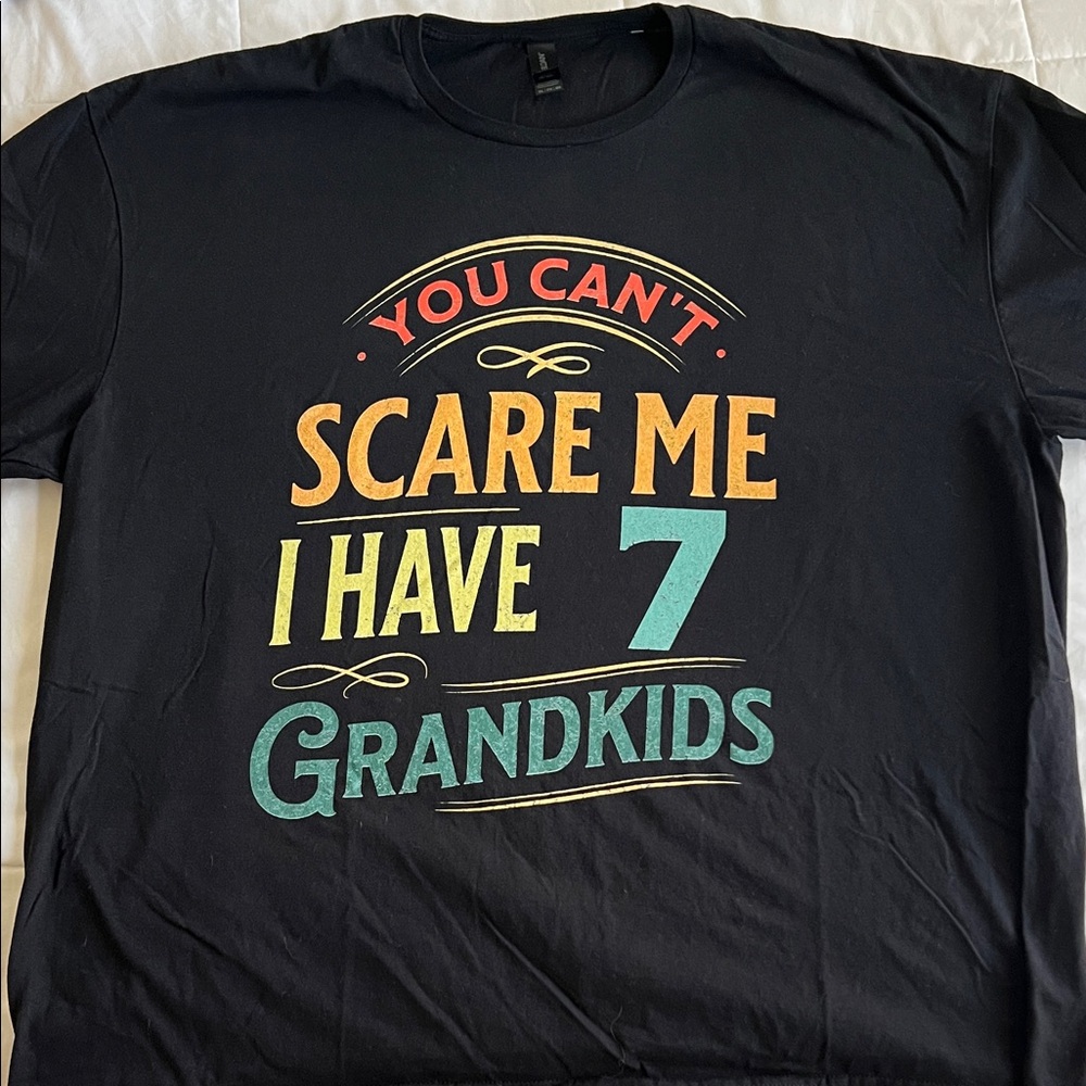 Men’s Gildan Black Tee with Multicolor Graphic